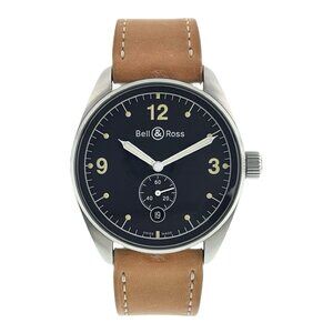 Bell & Ross Vintage Stainless Steel Black Dial 38mm Automatic Men’s Watch BR123